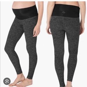 Beyond Yoga Beyond the Bump Maternity Space Dye Leggings Gray